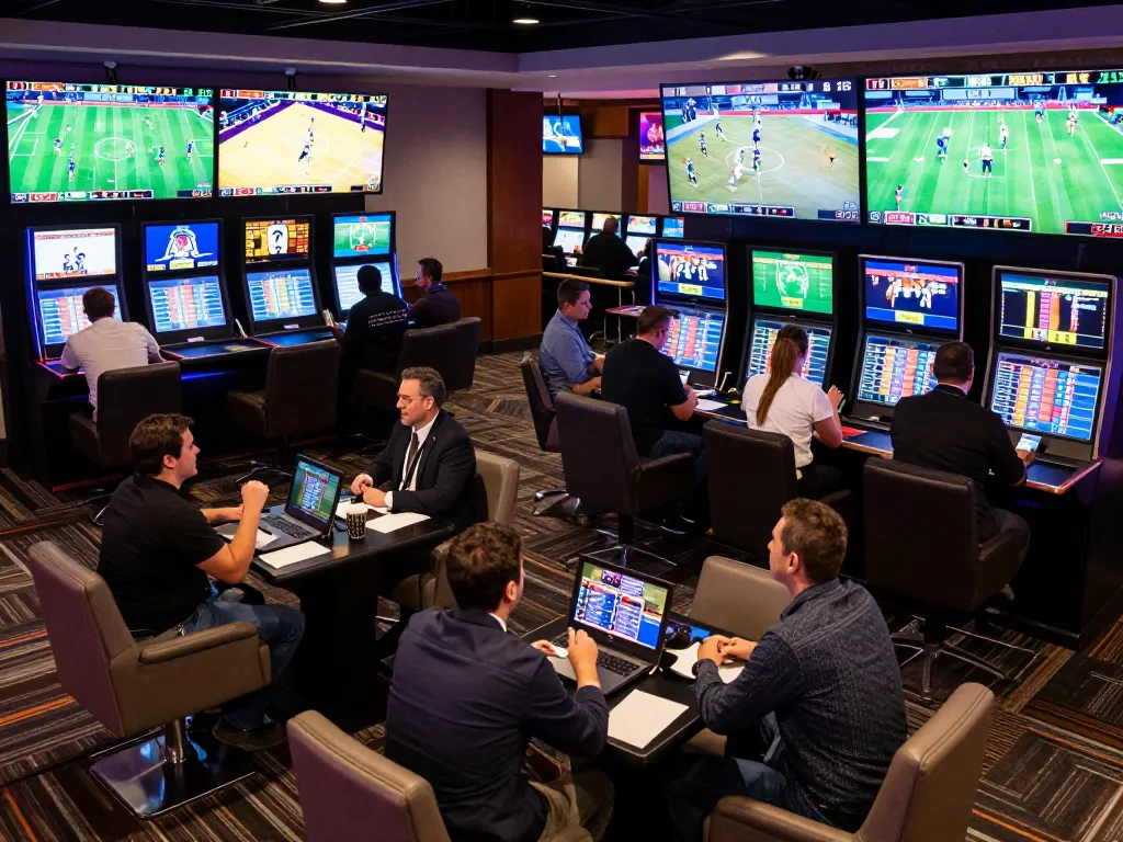 Experience HM88 sports betting excitement with engaged players viewing live games.