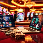 Experience the thrill of fun79 with vibrant casino scenes full of poker chips and lively slot machines.