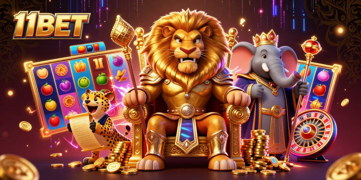 Experience thrilling gaming action with 11BET, featuring vibrant casino scenes packed with excitement.