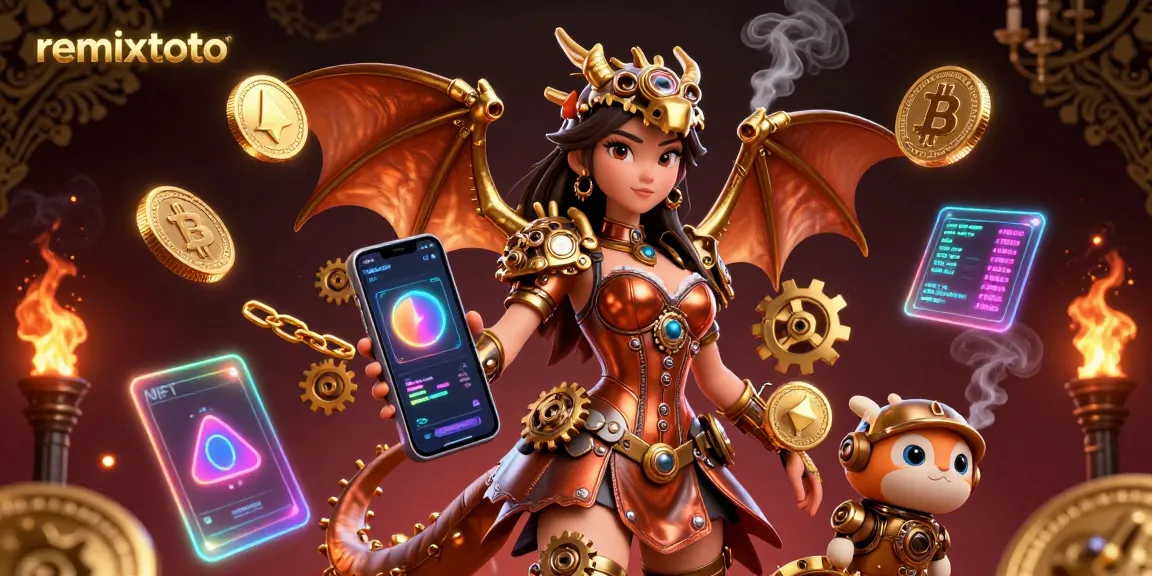 Engage with remixtoto's dynamic online gambling experience featuring a steampunk theme and cryptocurrency elements.