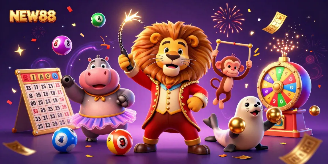 Join the excitement with NEW88's vibrant casino scene featuring lottery elements, games, and more.