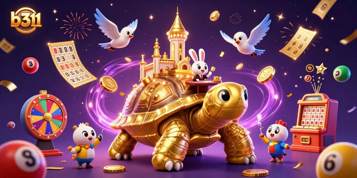 Os fãs de b311 vão adorar a animação vibrante com tortuga de ouro, dealer e moedas!
